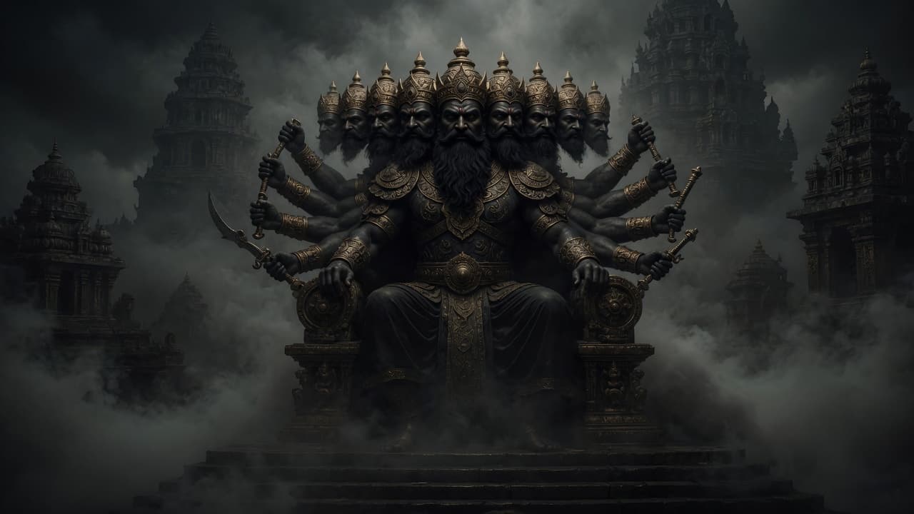 Ravana, ten-headed king of Lanka